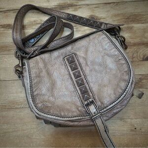 Liebeskind Brown Leather Berlin Filipa Studded Cross Body Bag